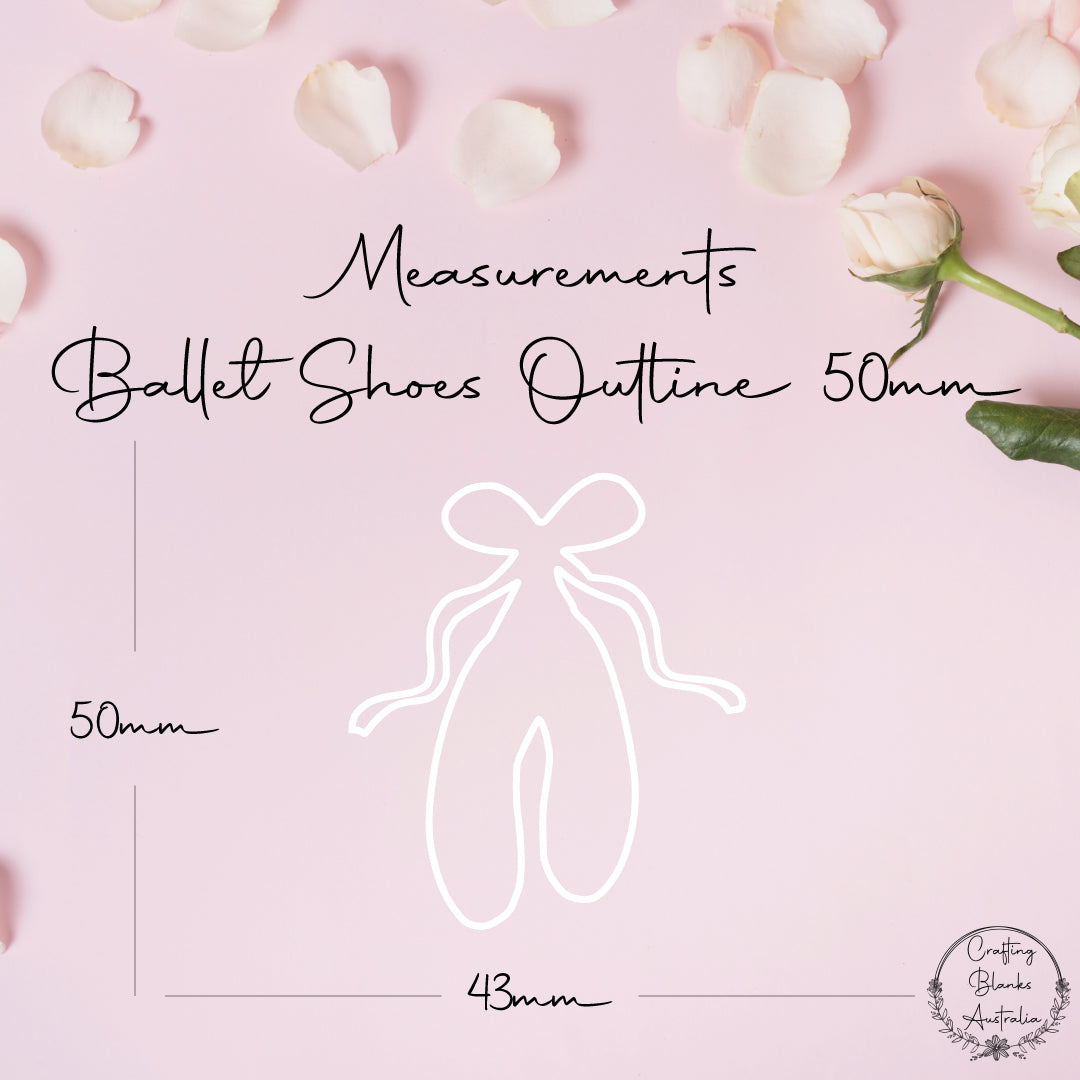 Ballet Shoes • Outline Shape • 50mm
