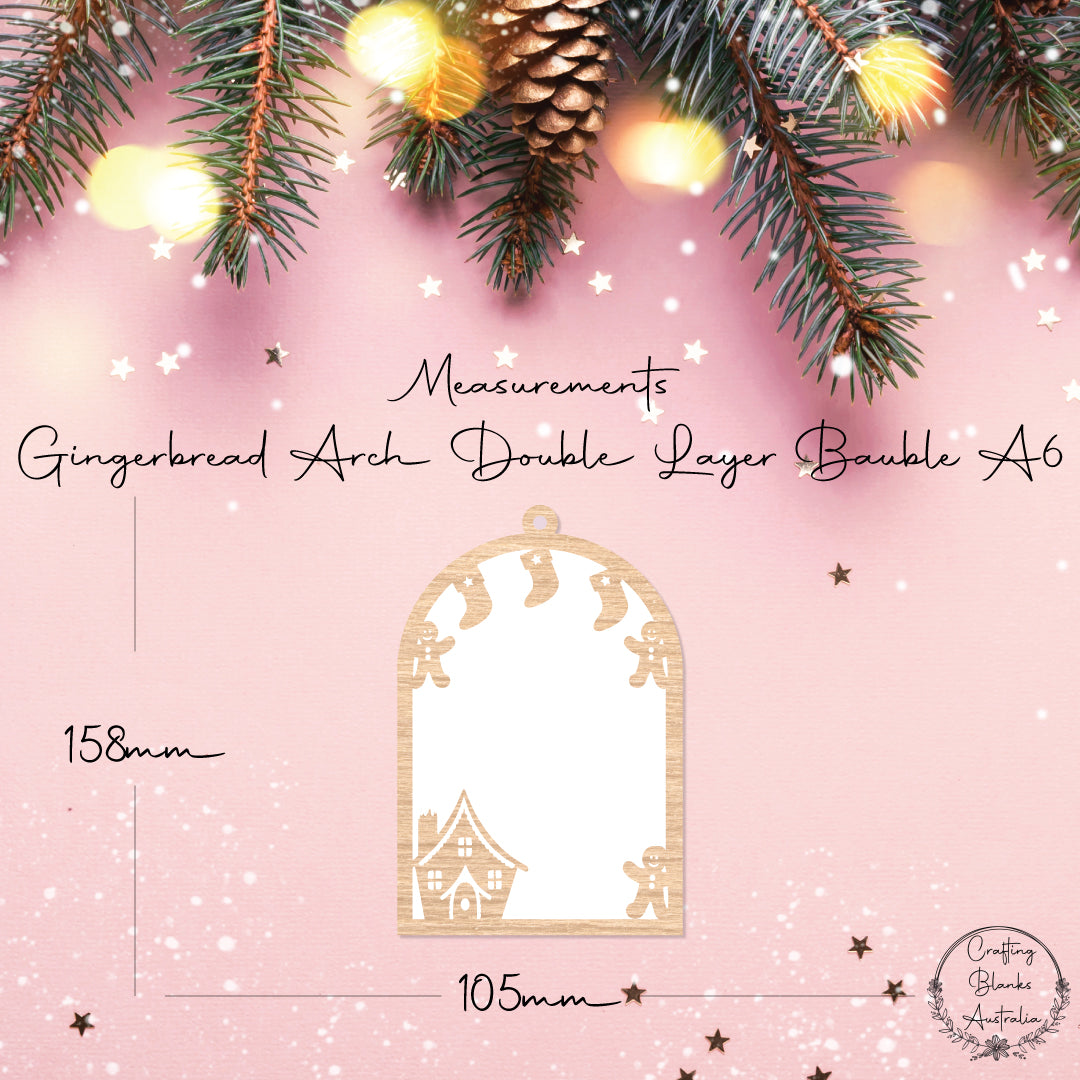 Gingerbread • Arch Double Layer Bauble • A6