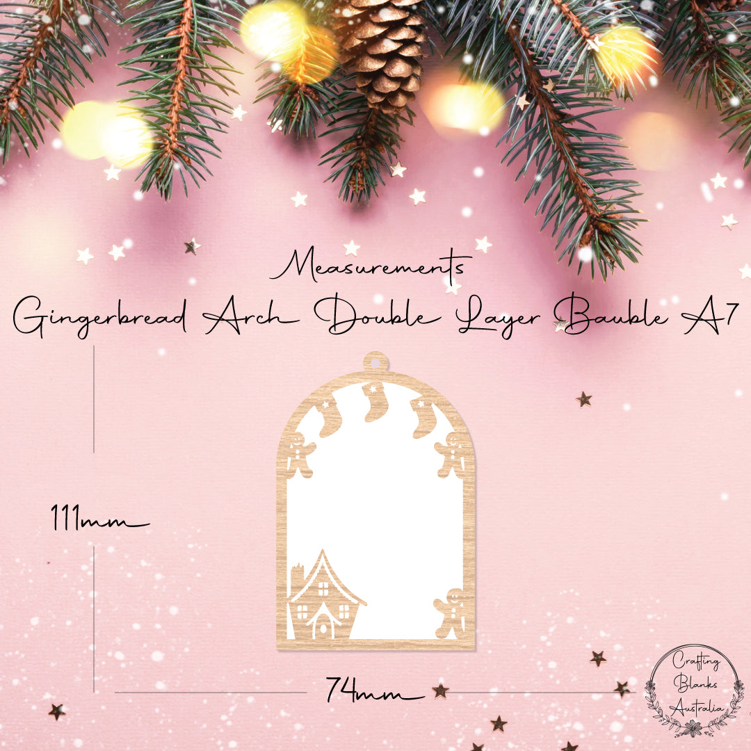 Gingerbread • Arch Double Layer Bauble • A7