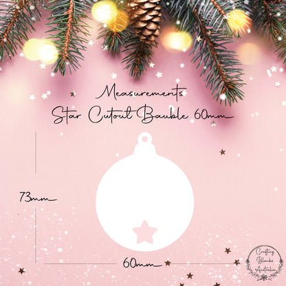 Star • Bauble Shape • 60mm