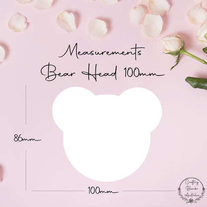 Bear Head • Blank Shape • 100mm