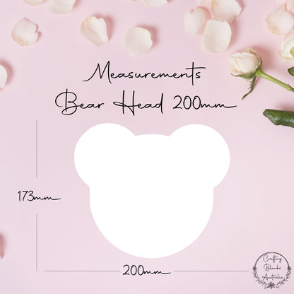 Bear Head • Blank Shape • 200mm