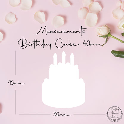 Birthday Cake • Blank Shape • 40mm