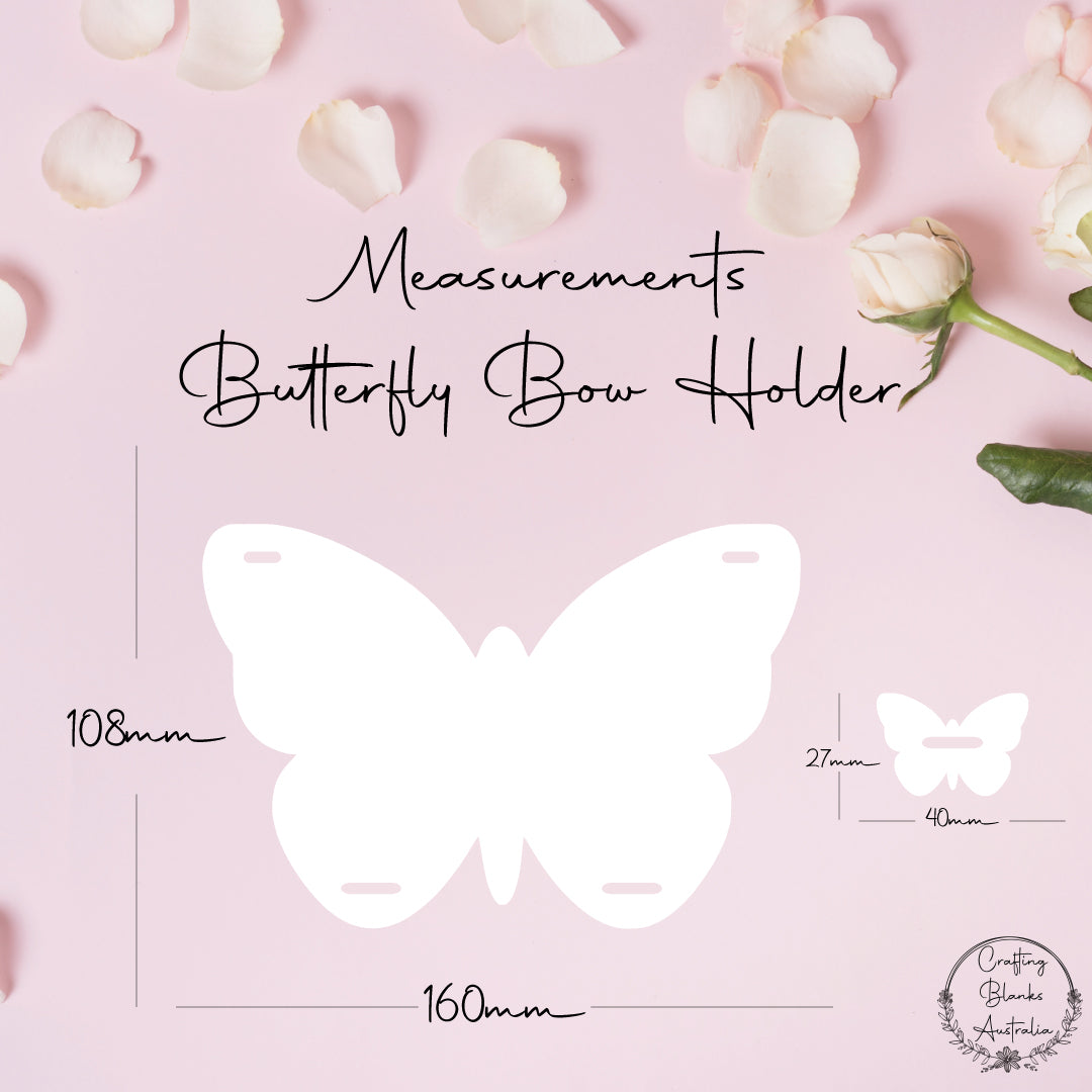 Butterfly • Bow/Clip Holder • Blank Shape