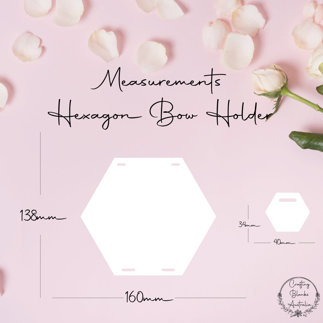 Hexagon • Bow/Clip Holder • Blank Shape