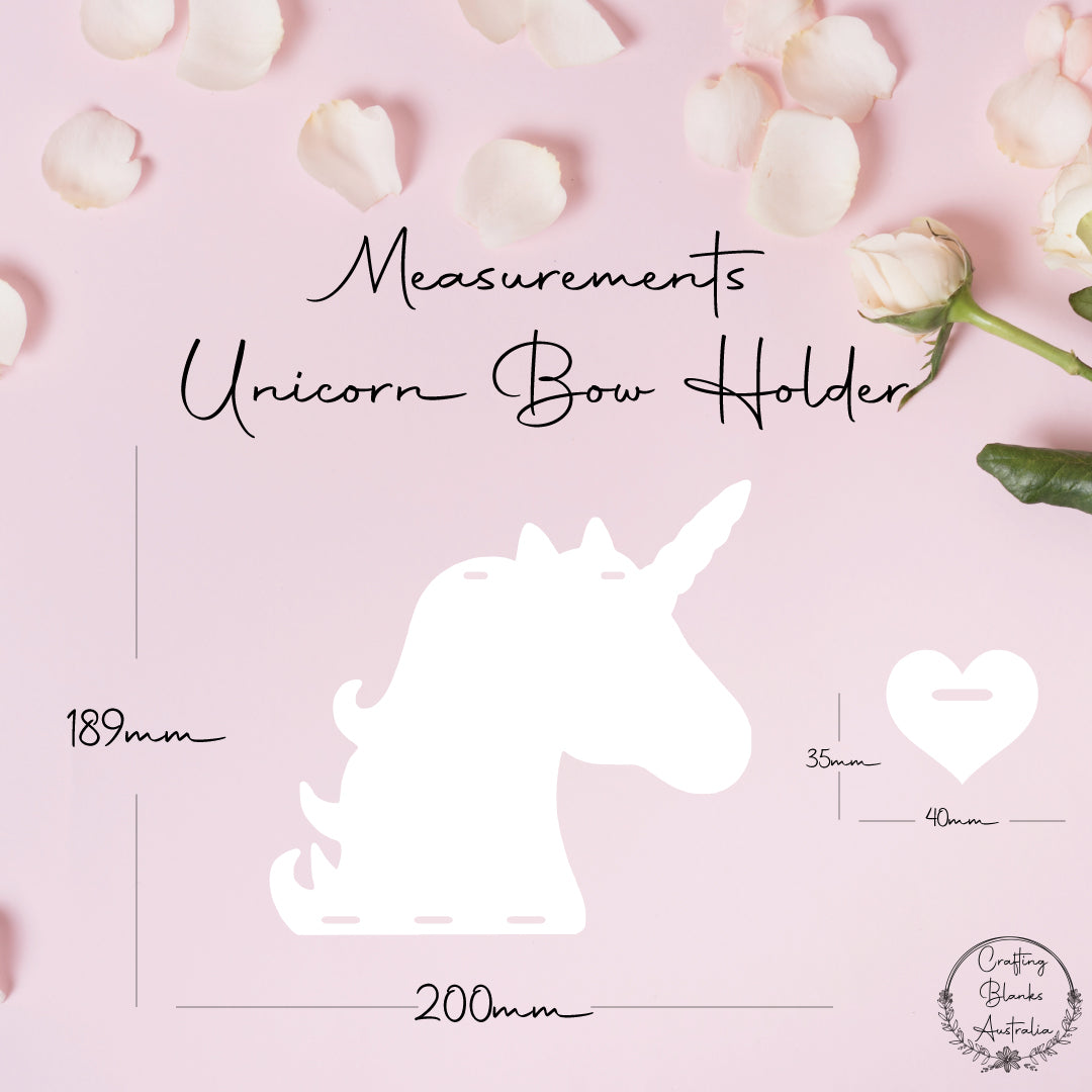 Unicorn • Bow/Clip Holder • Blank Shape