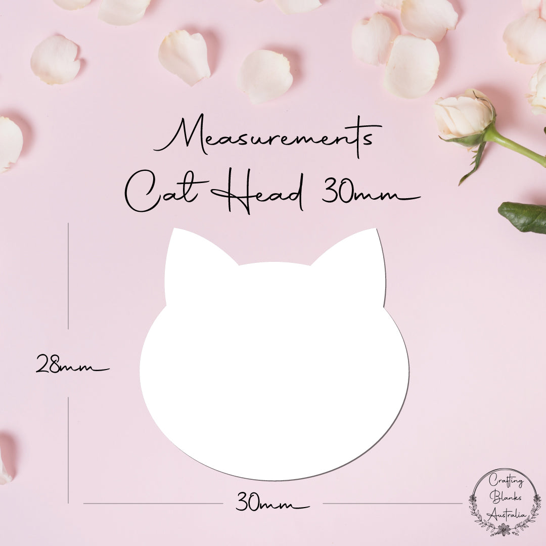 Cat Head • Blank Shape • 30mm