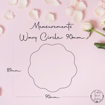 Wavy Circle • Blank Shape • 90mm