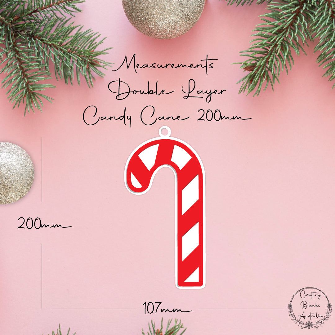 Candy Cane • Double Layer • Bauble