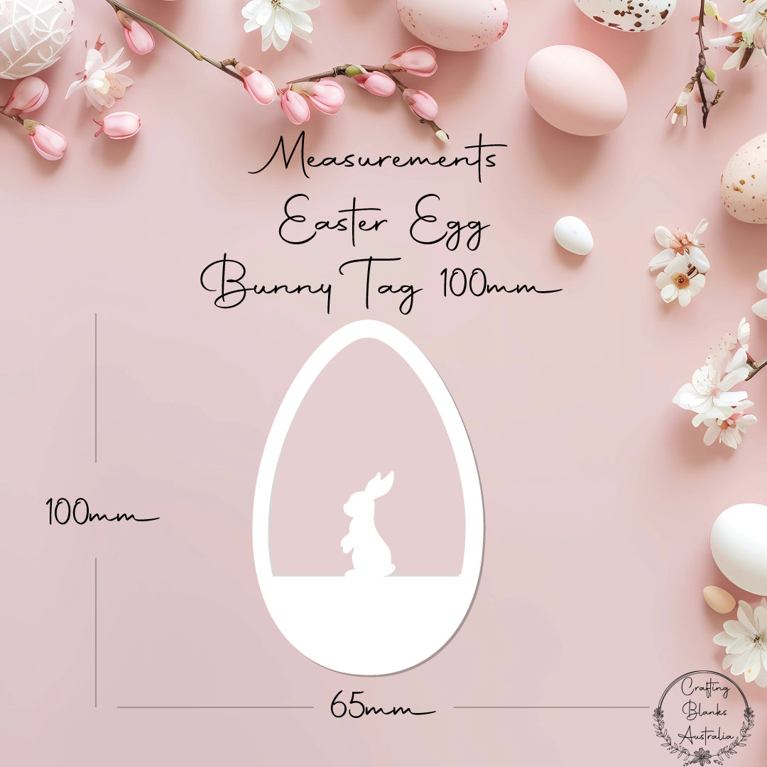 Easter Egg Bunny • Blank Tag • 100mm