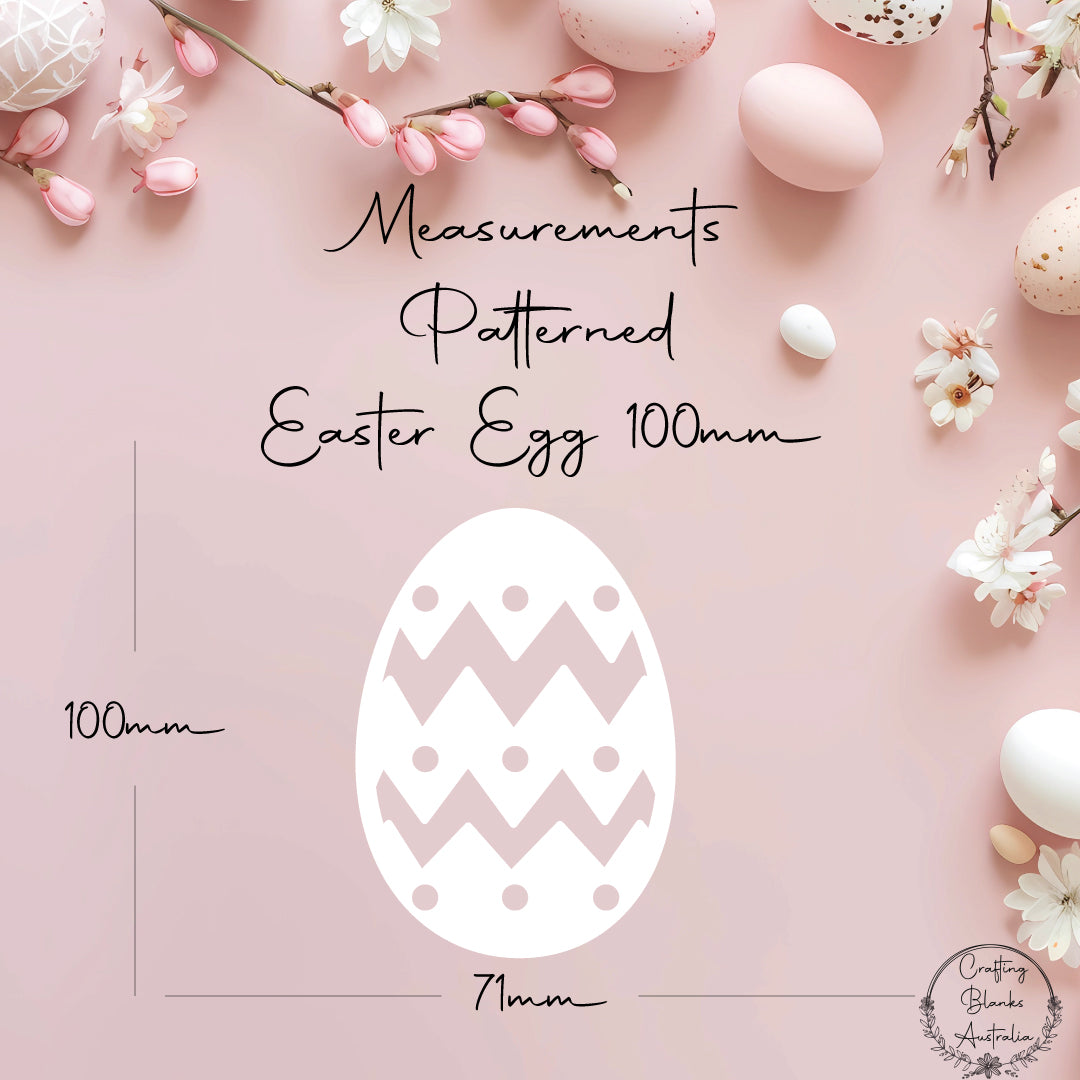 Patterned Easter Egg • Blank Shape • 100mm