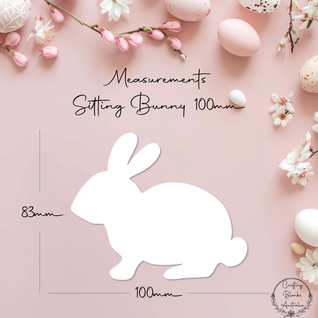 Sitting Bunny • Blank Shape • 100mm