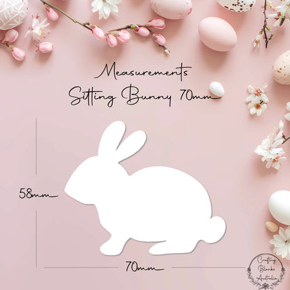 Sitting Bunny • Blank Shape • 70mm