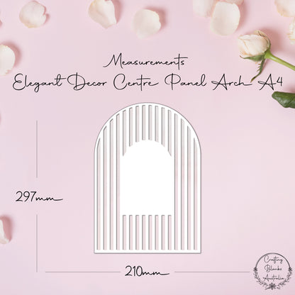 Arch Elegant • Centre Panel • Blank Decor Shape • A4