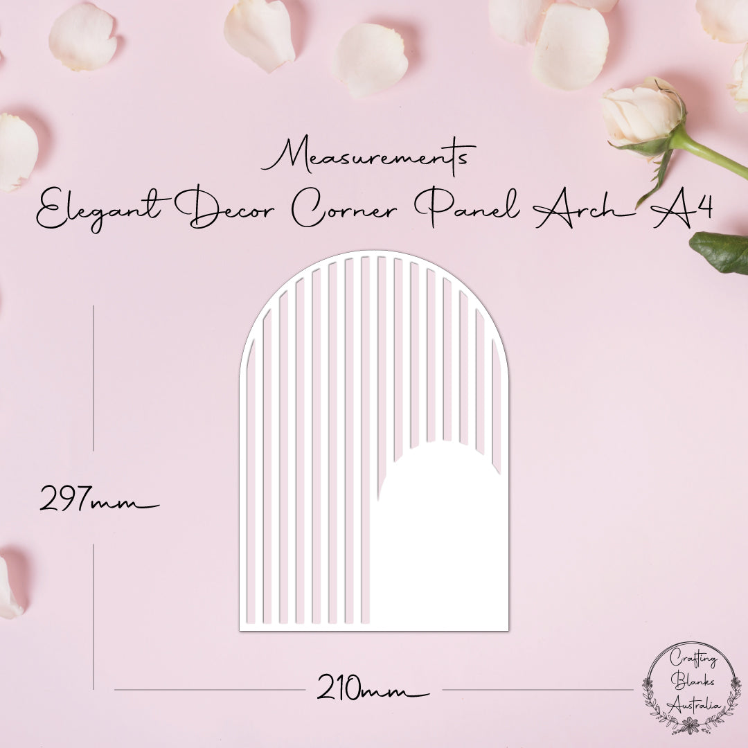 Arch Elegant • Corner Panel • Blank Decor Shape • A4