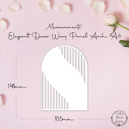 Arch Elegant • Wavy Panel • Blank Decor Shape • A6