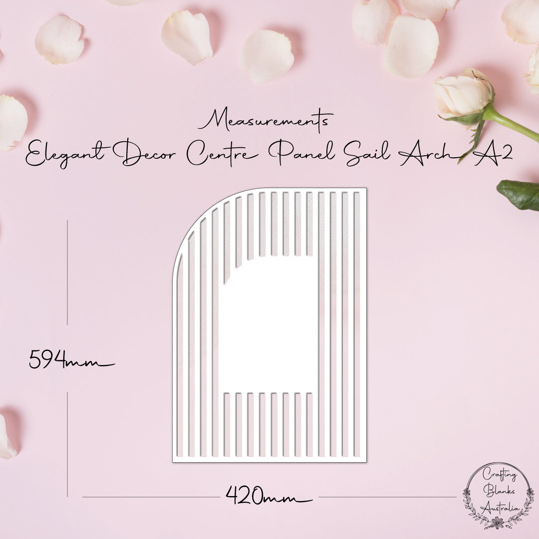 Sail Arch Elegant • Centre Panel • Blank Decor Shape • A2