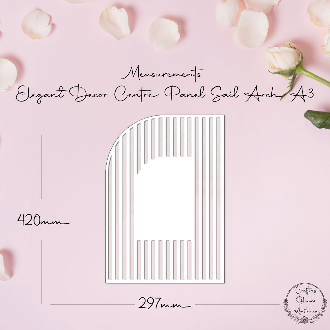 Sail Arch Elegant • Centre Panel • Blank Decor Shape • A3