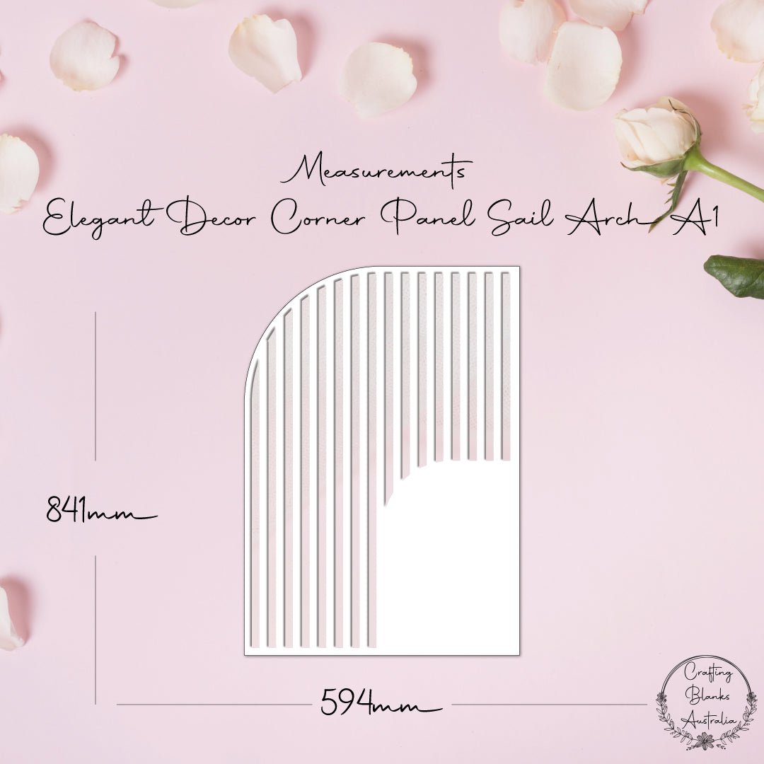 Sail Arch Elegant • Corner Panel • Blank Decor Shape • A1