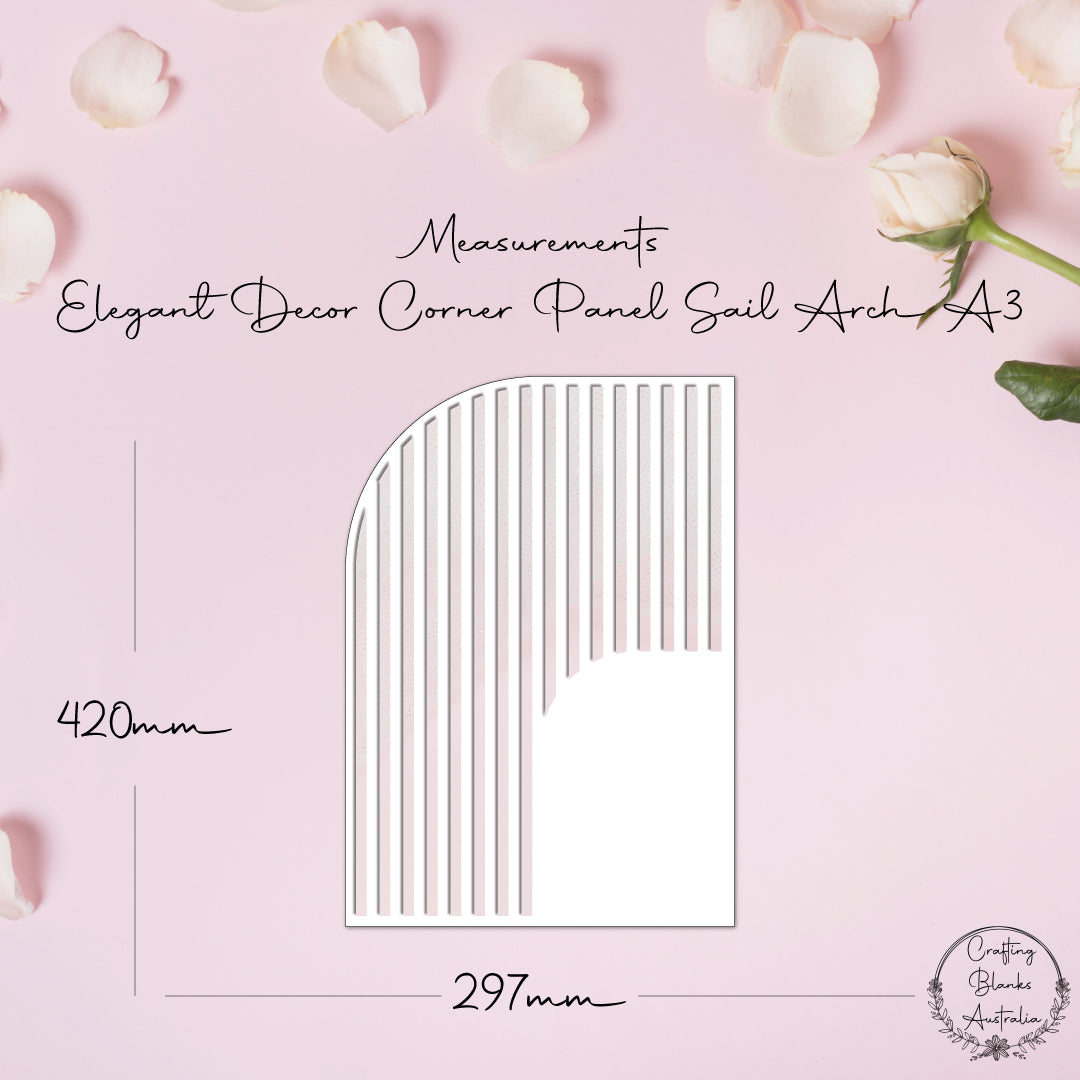 Sail Arch Elegant • Corner Panel • Blank Decor Shape • A3