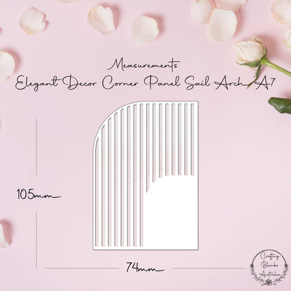 Sail Arch Elegant • Corner Panel • Blank Decor Shape • A7