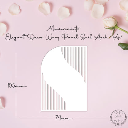 Sail Arch Elegant • Wavy Panel • Blank Decor Shape • A7
