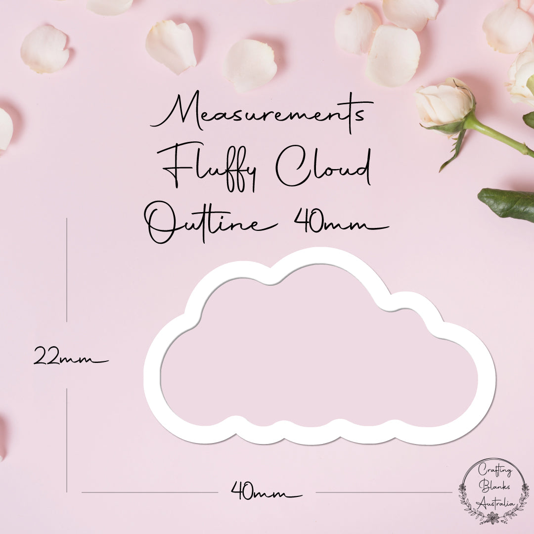 Fluffy Cloud • Outline Shape • 40mm