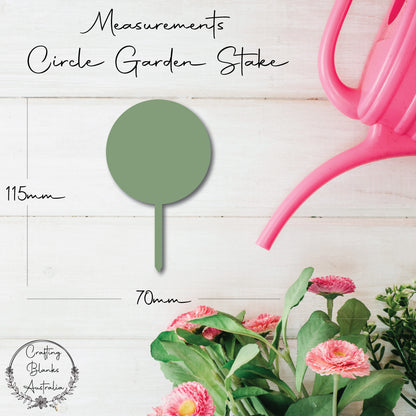 Circle • Garden Stake • Cake Topper • 70mm