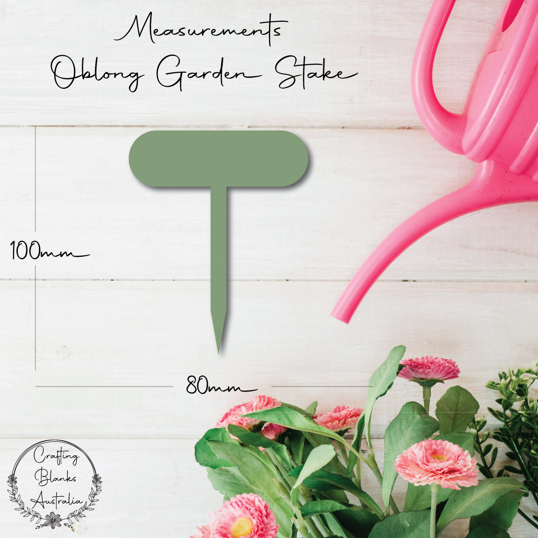 Oblong • Garden Stake • 80mm