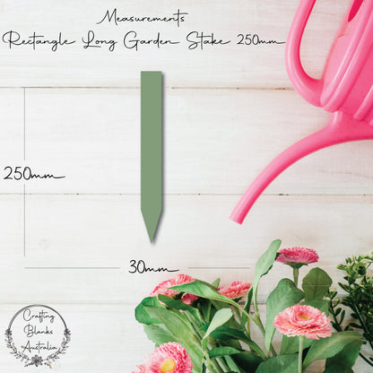 Rectangle Long • Garden Stake • 250mm