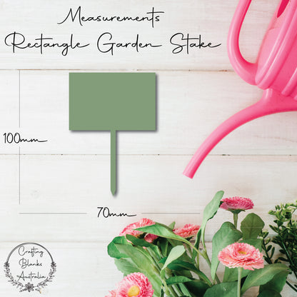 Rectangle • Garden Stake • Cake Topper • 70mm