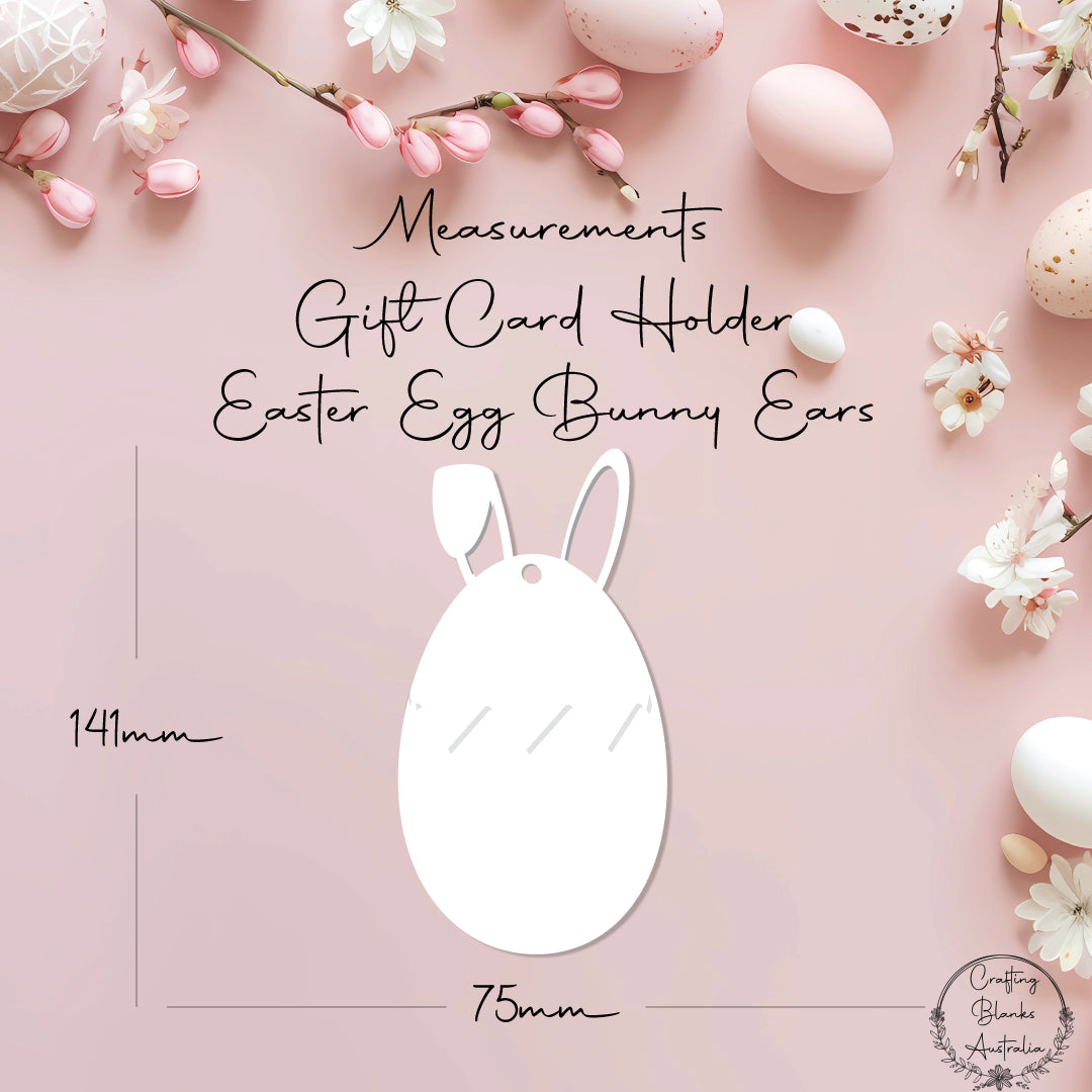 Easter Egg Bunny Ears • Gift Card Holder • 75mm