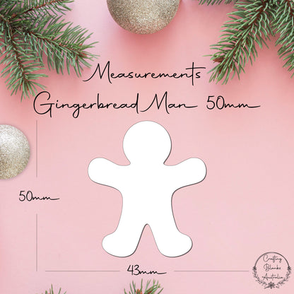 Gingerbread Man • Blank Shape • 50mm
