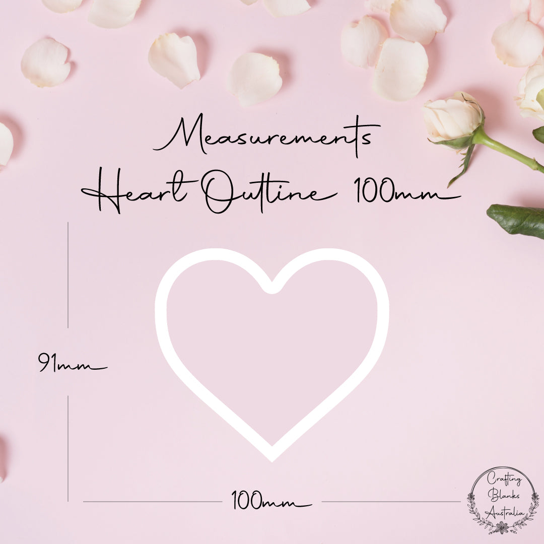 Heart • Outline Shape • 100mm