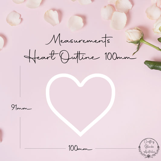 Heart • Outline Shape • 100mm