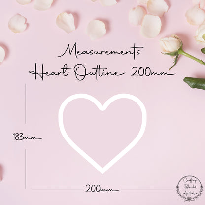 Heart • Outline Shape • 200mm