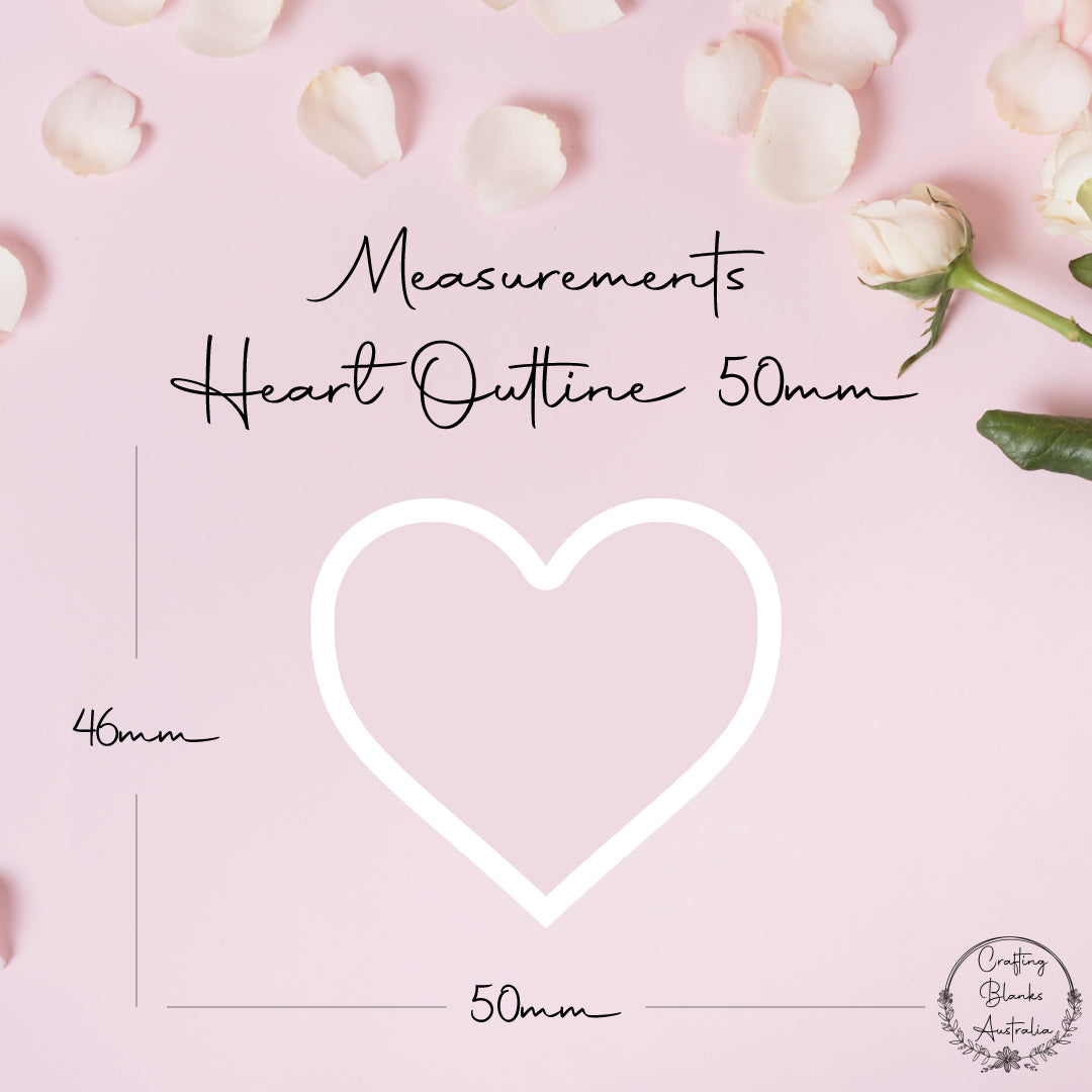 Heart • Outline Shape • 50mm