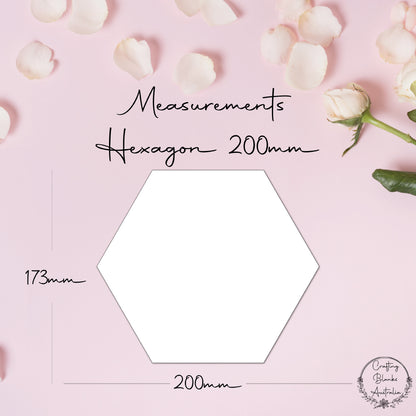Hexagon • Blank Shape • 200mm