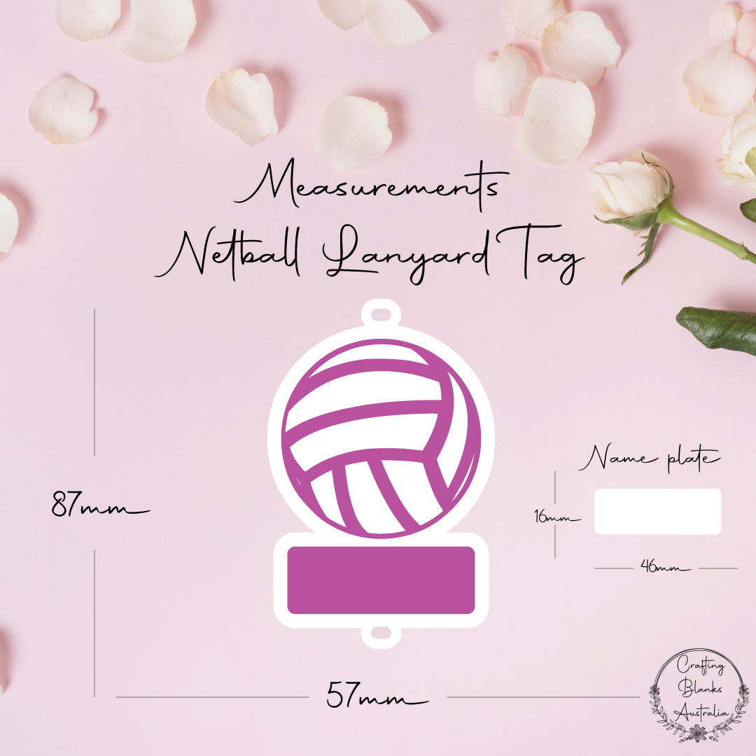 Netball • Lanyard • Blank Tag – Crafting Blanks Australia