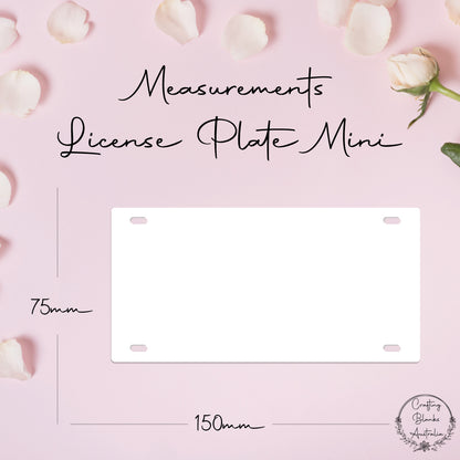 License Plate • Blank Shape • Mini