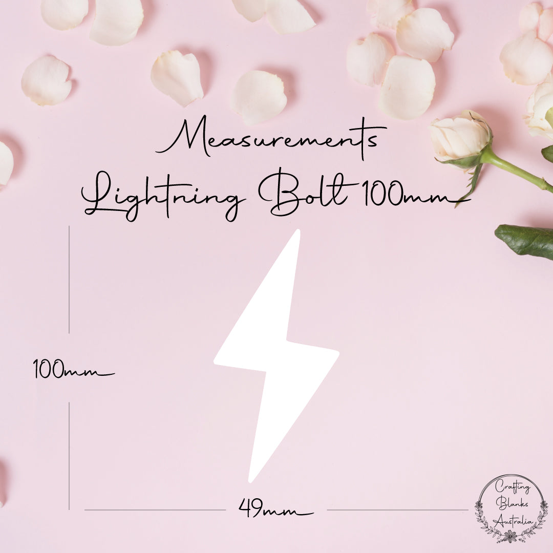 Lightning Bolt • Blank Shape • 100mm