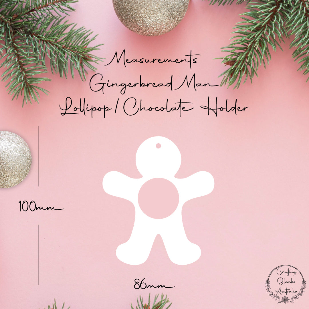 Gingerbread Man • Lollipop/Chocolate • Blank Holder