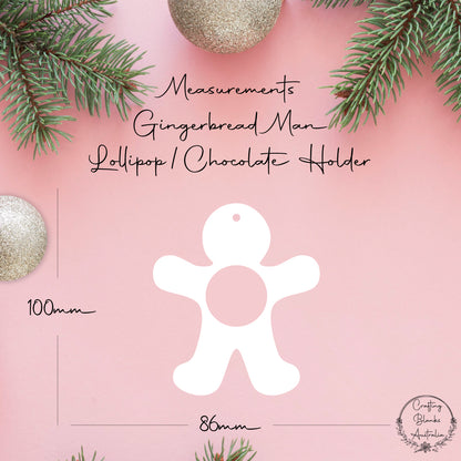 Gingerbread Man • Lollipop/Chocolate • Blank Holder