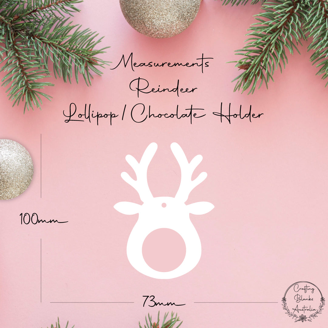 Reindeer • Lollipop/Chocolate • Blank Holder