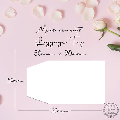Luggage • Blank Tag • Placecard • 50mm x 90mm