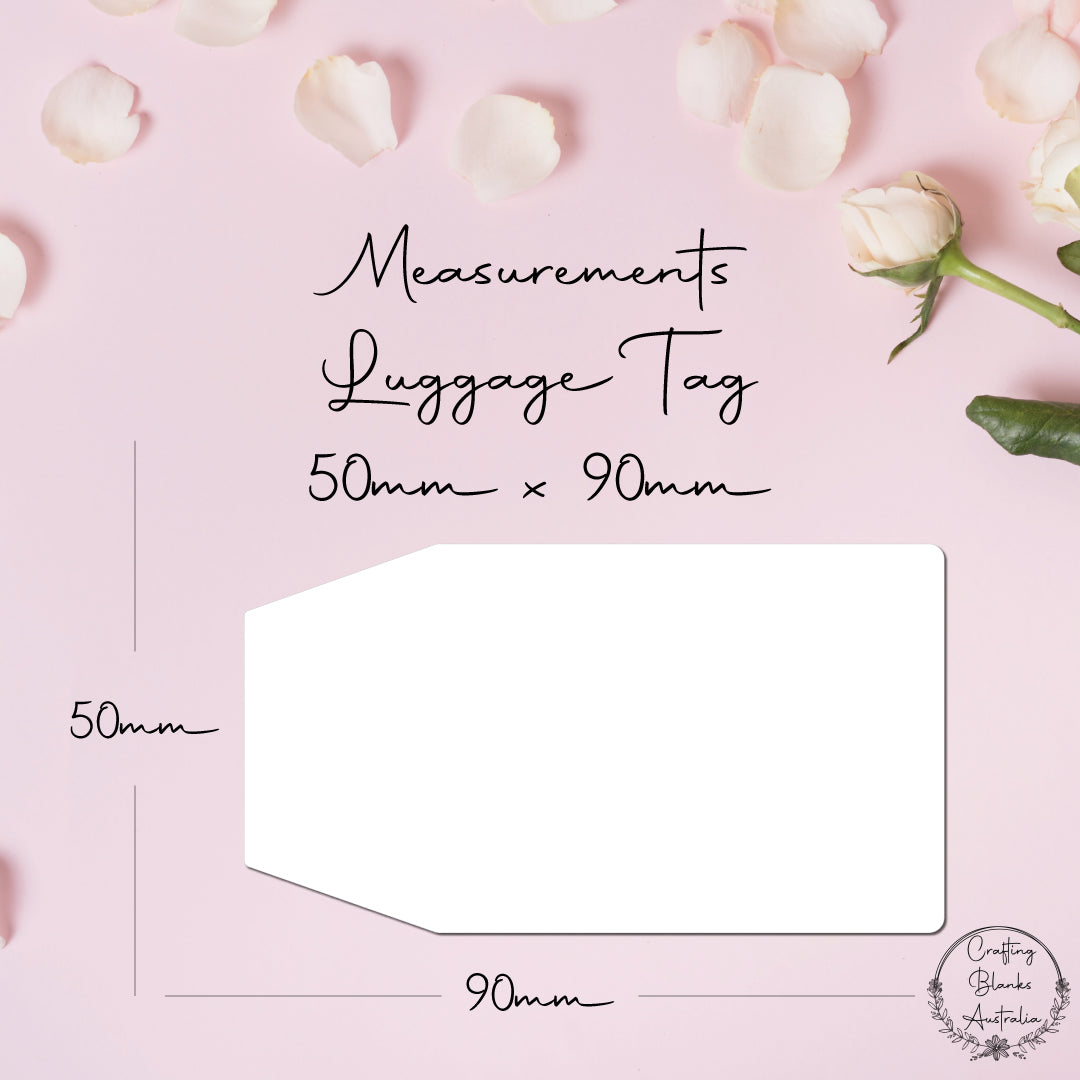 Luggage • Blank Tag • Placecard • 50mm x 90mm