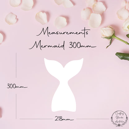 Mermaid Tail • Blank Shape • 300mm
