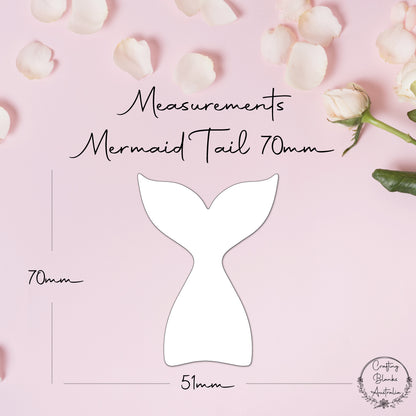 Mermaid Tail • Blank Shape • 70mm