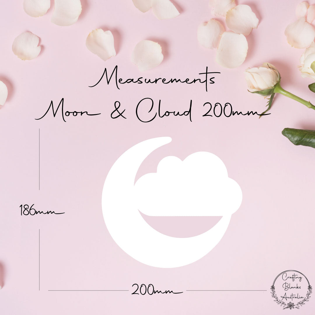 Moon & Cloud • Blank Shape • 200mm