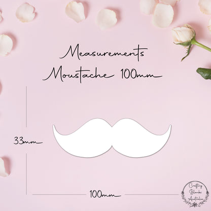 Moustache • Blank Shape • 100mm